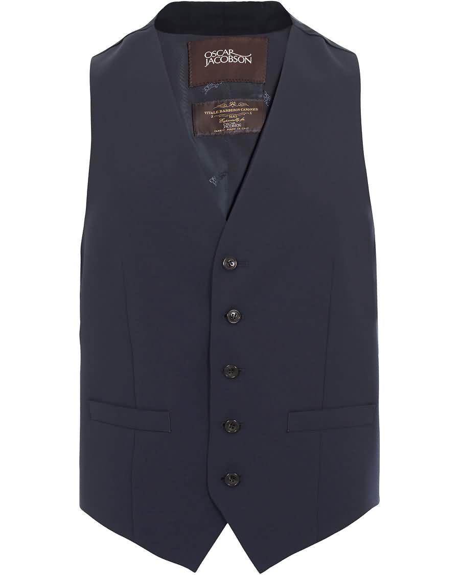 oscar jacobson carlo waistcoat navy Salg Ekte, Ny ge3mv